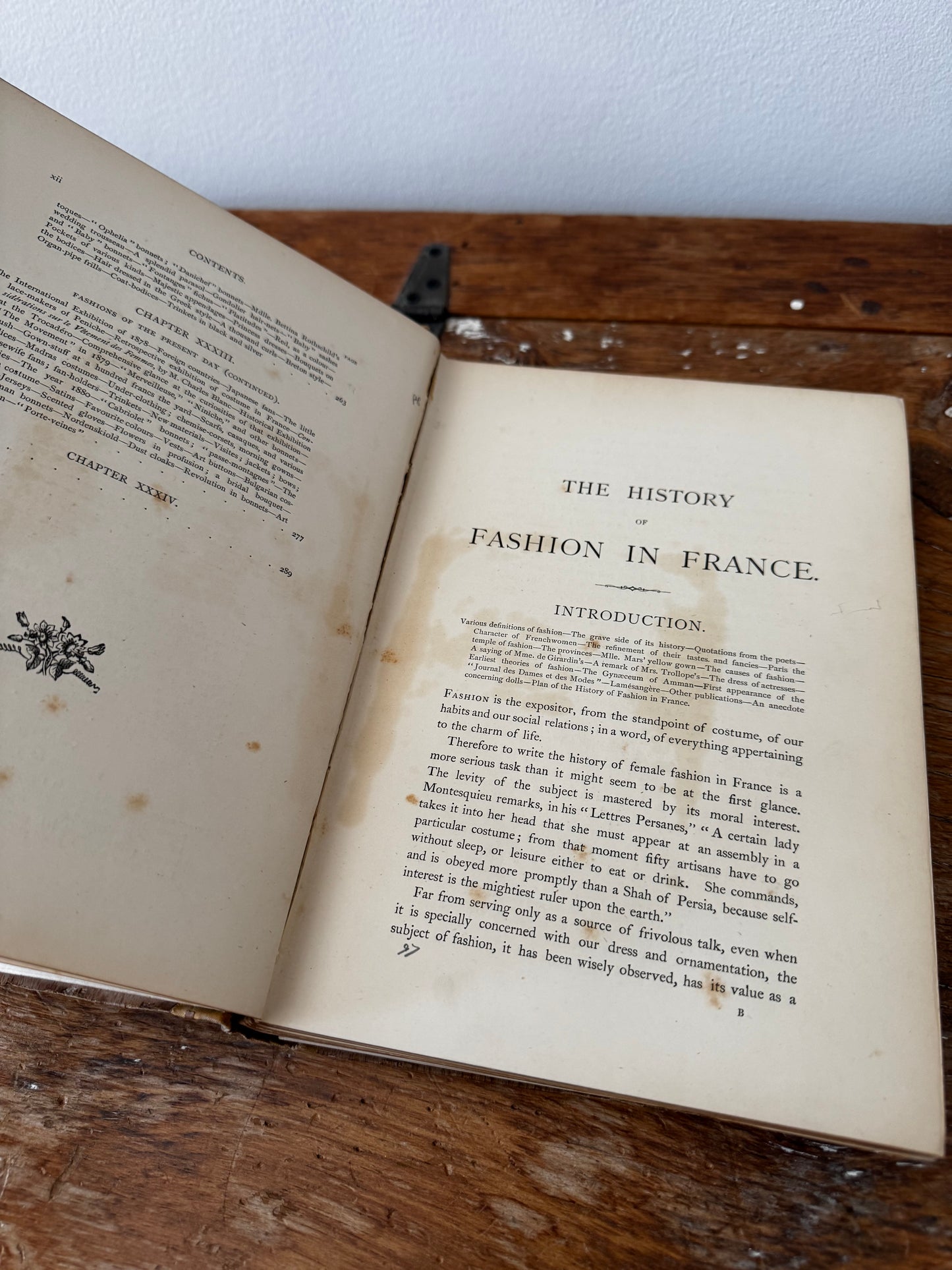 Antique Copy of The History of Fashion In France by Hoey & Lillie 1882